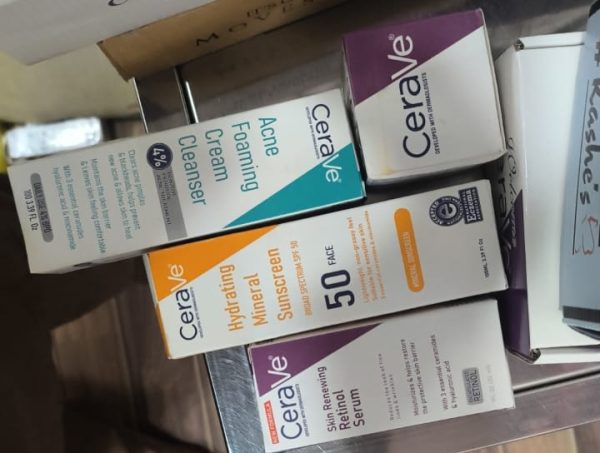 CeraVe 4 in 1 Skincare Kit Night Cream, Sunblock, Cleanser & Serum for Radiant Skin - Image 2