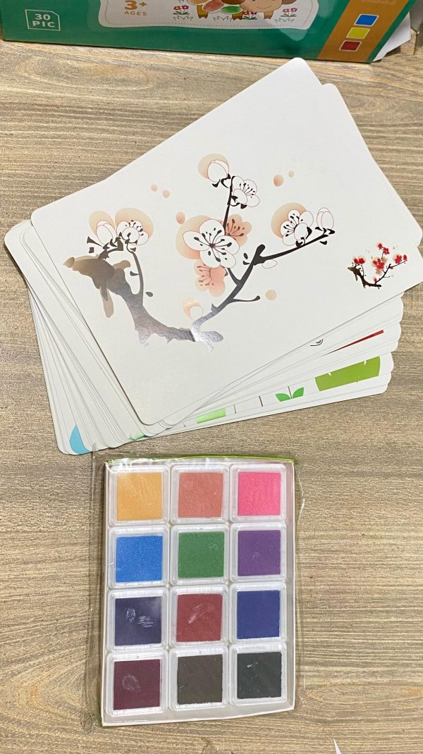 Finger Paintings for Kids | Children's Books |  Art Painting Supplies Gift,30 Sheets 12 Assorted Colors - Image 6