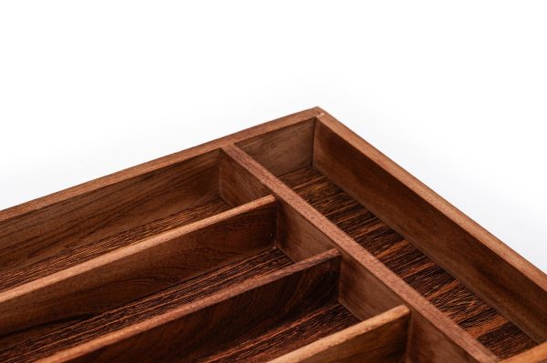 Wood Utensil Holder & Flatware Organizer Tray for Dining and Kitchen Use | Wooden CUTLERY REST WOOD | Wooden Cutlery Rest Tray - Image 4