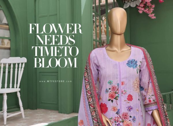✨ VIVARI  ✨ 3 Piece  Luxury Lawn Digital Printed Chickenkari Lawn Shirt/ Luxury Digital Printed  Pure Lawn/Unstitched Suit New Collection For Womens - Image 3