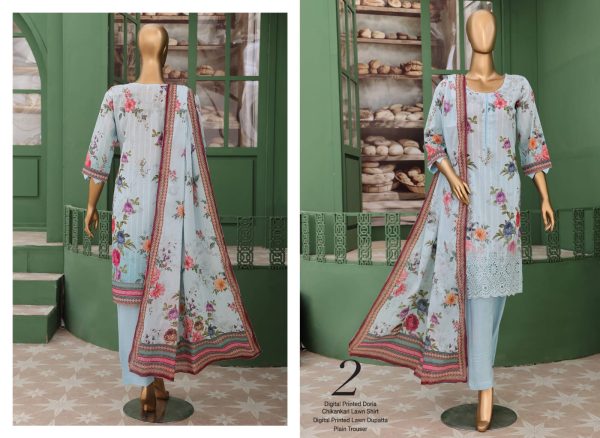✨ VIVARI  ✨ 3 Piece  Luxury Lawn Digital Printed Chickenkari Lawn Shirt/ Luxury Digital Printed  Pure Lawn/Unstitched Suit New Collection For Womens