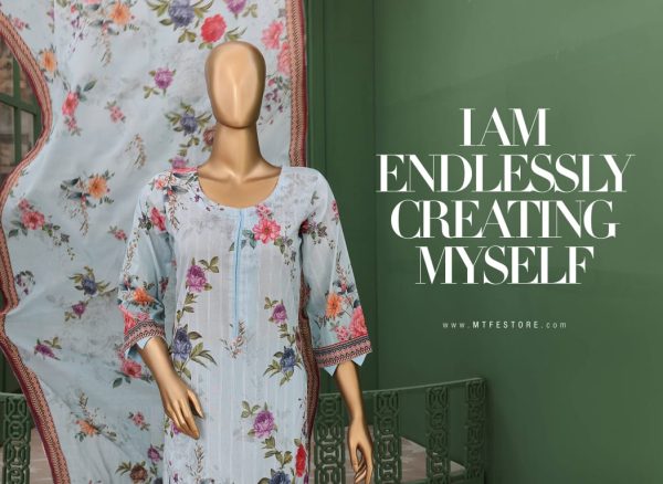 ✨ VIVARI  ✨ 3 Piece  Luxury Lawn Digital Printed Chickenkari Lawn Shirt/ Luxury Digital Printed  Pure Lawn/Unstitched Suit New Collection For Womens - Image 3