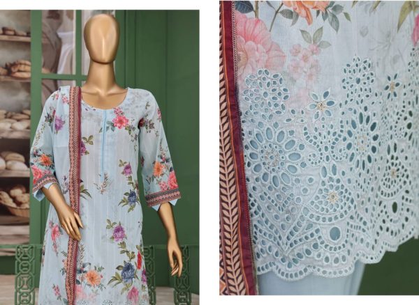 ✨ VIVARI  ✨ 3 Piece  Luxury Lawn Digital Printed Chickenkari Lawn Shirt/ Luxury Digital Printed  Pure Lawn/Unstitched Suit New Collection For Womens - Image 2