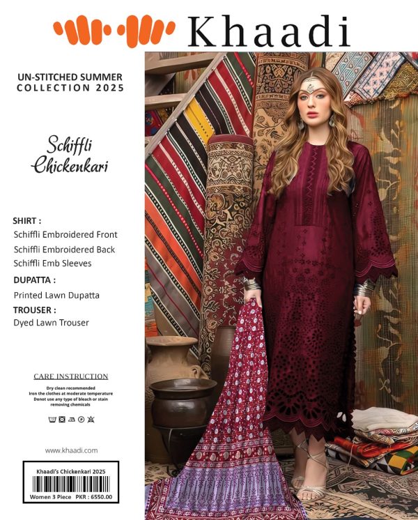 ✨ KHAADI ✨ 3 Piece Khaadi chicken Kari Unstitched Suit new Collection for womens