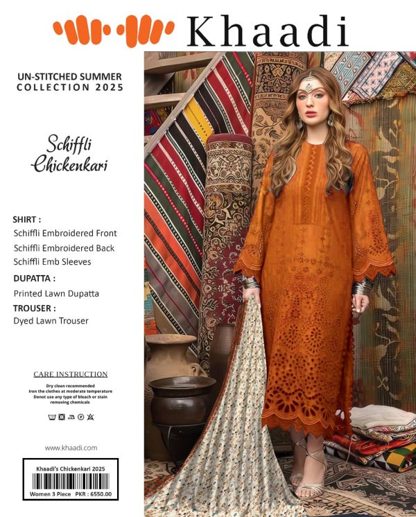 ✨ KHAADI ✨ 3 Piece Khaadi chicken Kari Unstitched Suit new Collection for womens