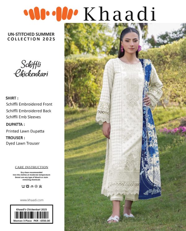 ✨ KHAADI ✨ 3 Piece Khaadi chicken Kari Unstitched Suit new Collection for womens