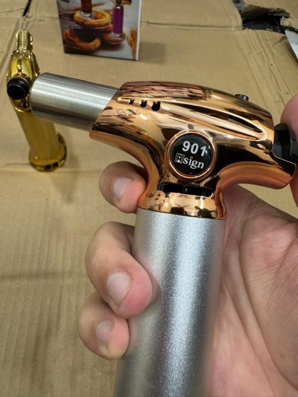 High Quality Torch Lighter for Cigar Kitchen Culinary Gas Refillable BBQ Torch Lighter Stylish and Windproof Jet Flame - Image 3