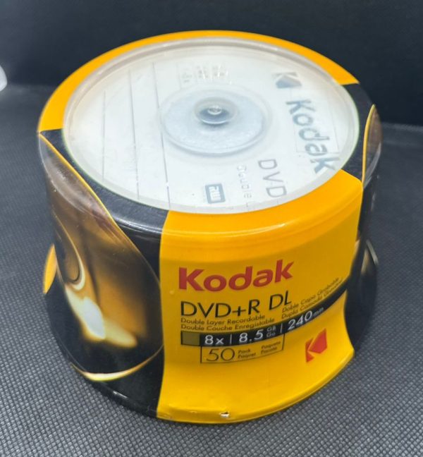 Kodak, DVD+R DL Blank Discs, Pack of 50-DiscsKodak, DVD+R DL Blank Discs | Kodak Dual Layer DVD+R 8.5GB 8X – High Capacity Record-able Disc - Image 4