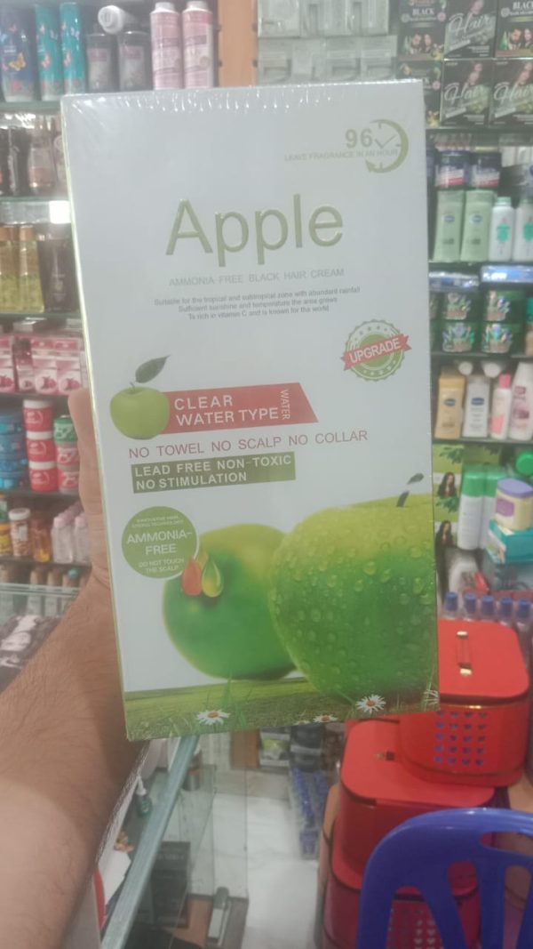 Apple Hair Color 96 Natural Black Cream [1000ML] [500ml + 500ml] | Vibrant Shine Best Choice - Image 3