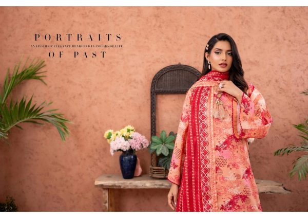 ✨ ZESH   ✨ 3 PieceUnstitched Suit ZESH SUMMAER LAWN COLLECTION 2025