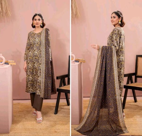✨ ZESH   ✨ 3 PieceUnstitched Suit ZESH SUMMAER LAWN COLLECTION 2025