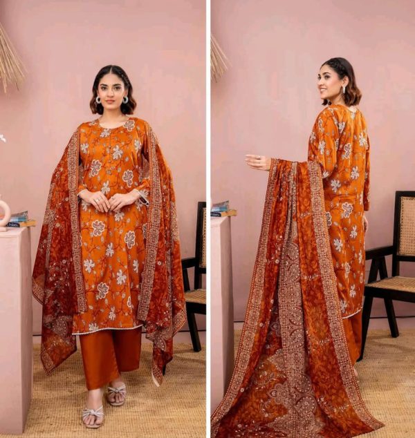 ✨ ZESH   ✨ 3 PieceUnstitched Suit ZESH SUMMAER LAWN COLLECTION 2025