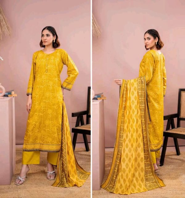✨ ZESH   ✨ 3 PieceUnstitched Suit ZESH SUMMAER LAWN COLLECTION 2025