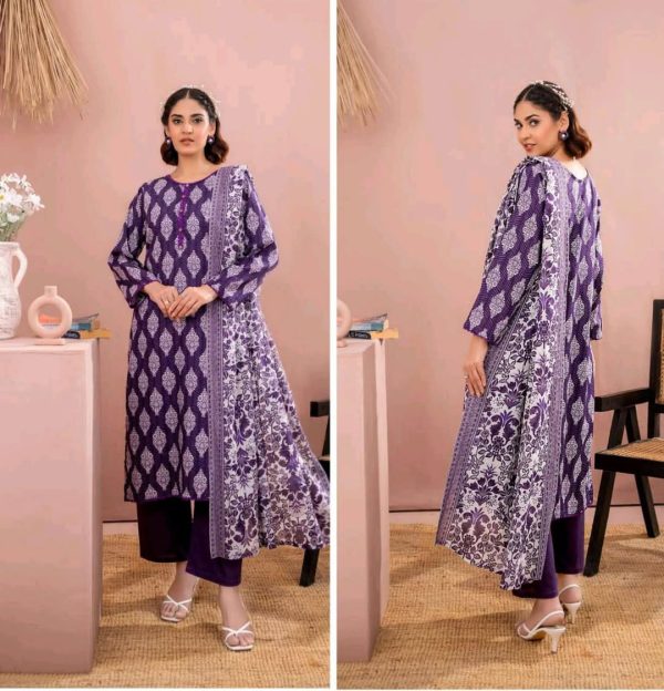 ✨ ZESH   ✨ 3 PieceUnstitched Suit ZESH SUMMAER LAWN COLLECTION 2025