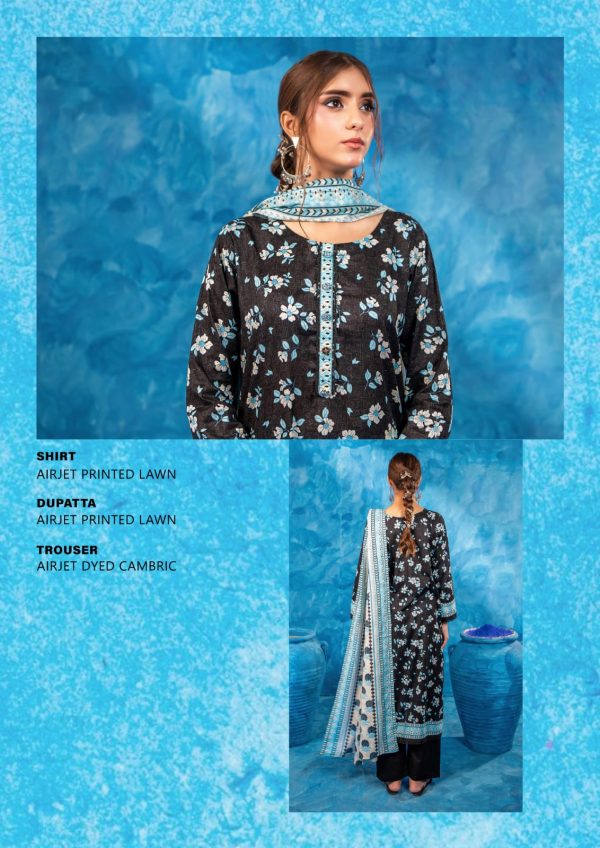 ✨ ZESH   ✨ 3 PieceUnstitched Suit ZESH SUMMAER LAWN COLLECTION 2025