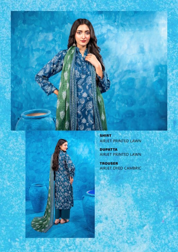 ✨ ZESH   ✨ 3 PieceUnstitched Suit ZESH SUMMAER LAWN COLLECTION 2025