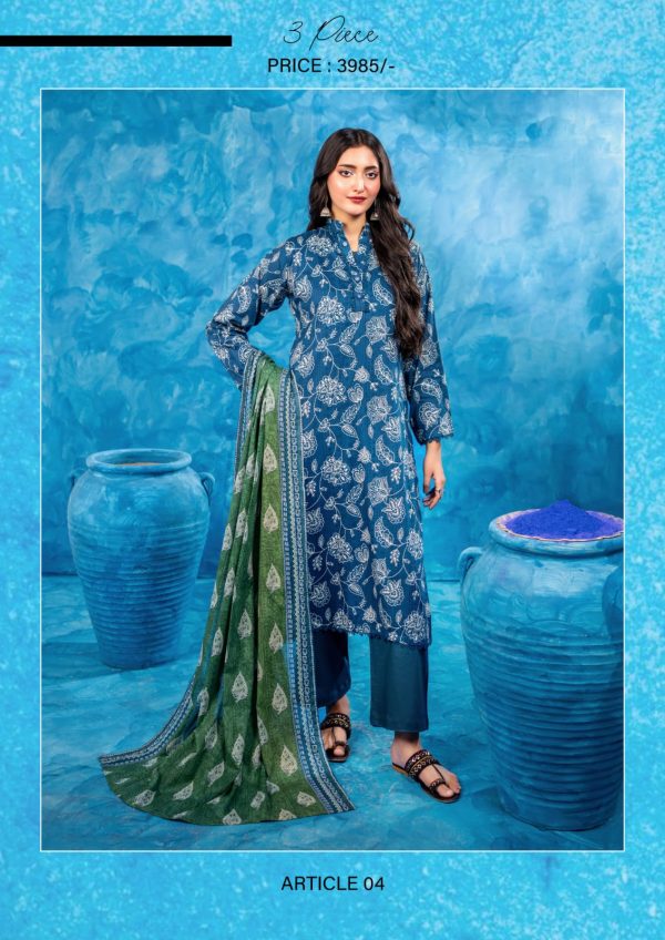✨ ZESH   ✨ 3 PieceUnstitched Suit ZESH SUMMAER LAWN COLLECTION 2025 - Image 2