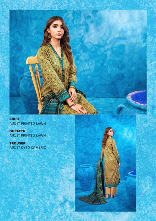 ✨ ZESH   ✨ 3 PieceUnstitched Suit ZESH SUMMAER LAWN COLLECTION 2025