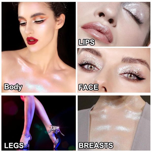 Multipurpose Glitter Shimmer Highlighter Powder – 10g for Face, Eyes & Body - Image 7