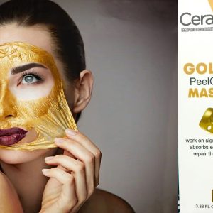CeraVe Radiant Glow Peel-Off Gold Mask – Deep Cleansing & Brightening Facial Treatment – 100ml