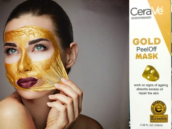 CeraVe Radiant Glow Peel-Off Gold Mask – Deep Cleansing & Brightening Facial Treatment – 100ml