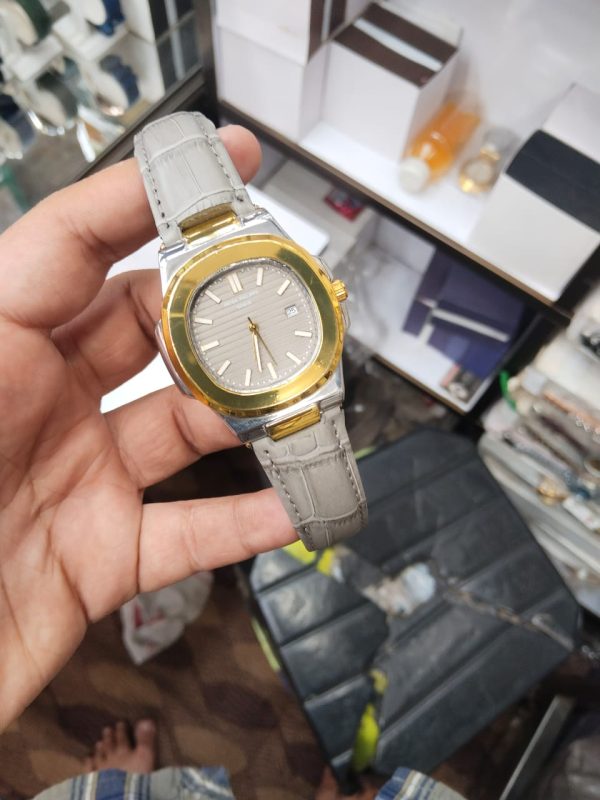 Patek Philippe Nautilus 8044 – Grey Gold Tone | 3ATM Water Resistant Luxury Watch Without Box - Image 9