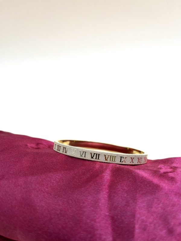 Adjustable Cartier-Inspired Roman Numeral Bracelet - Imported Luxury Gold Bracelet | Best Quality Artificial Bracelet For Girls & Women | Bracelet For Every Occasion | Elegant Design ✨ - Image 2