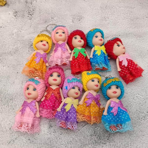 Small Size Doll Key chain For Girls Key Ring Key Holder Key Chain (Random color) - Image 4