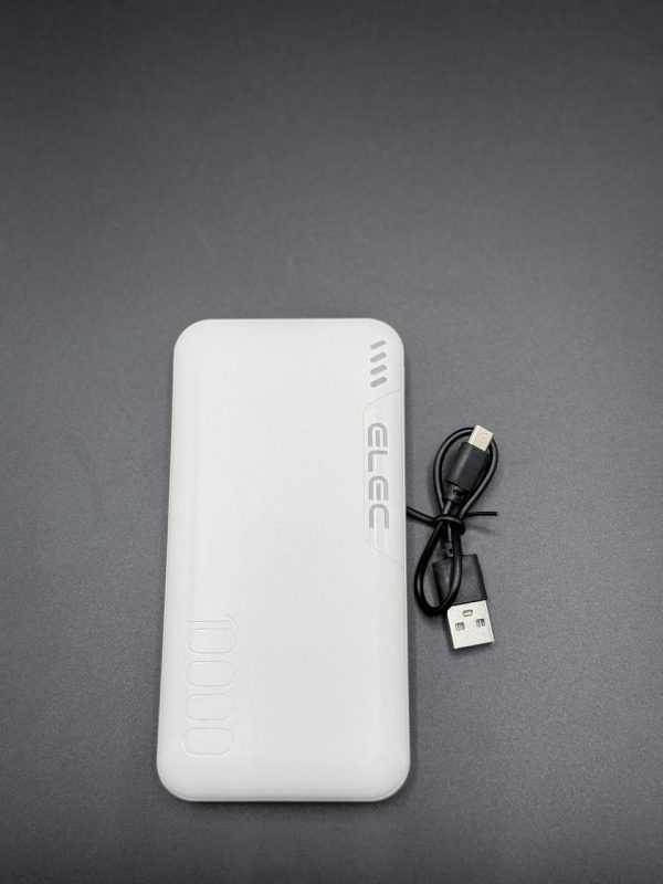 ELEC 10,000mAh Fast Charging Power Bank – White | Dual Type-A & Type-C Output | With Box - Image 3