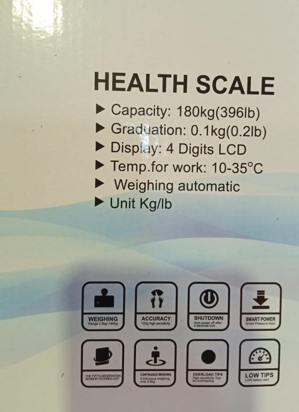 180kg Digital Body Weight Scale – Precision Electronic Weighing Machine Random Color (Cell Operated) - Image 7