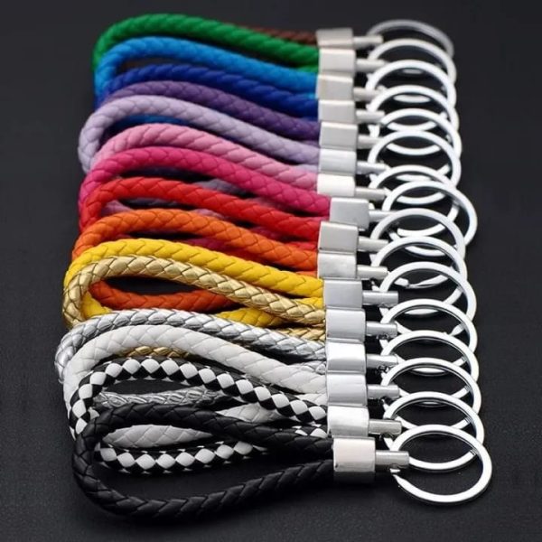 01 PCs Multi Color Braided Design Keychain | Best Quality Keychain ( Random Color ) - Key-Chain For Bikes & Cars - Image 3