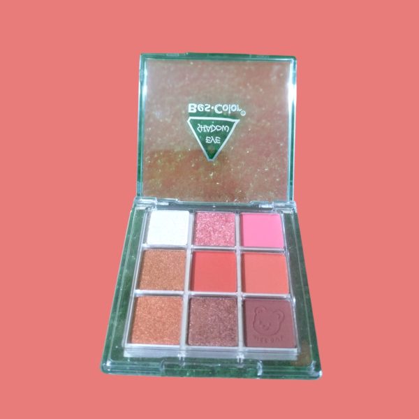 9 Colors Eyeshadow Palette – Multicolor Matte & Glitter | Cream-Based