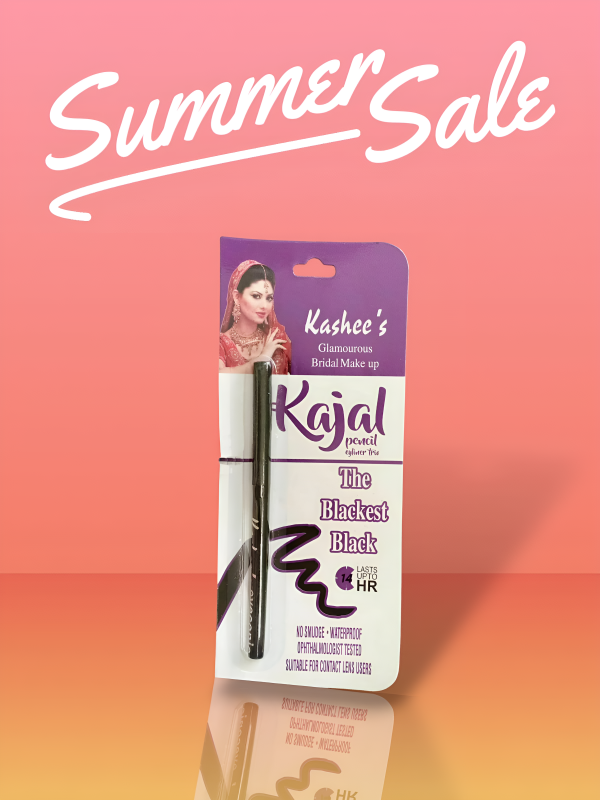 Pack Of 01 - Kashee's Black Kajal Pencil - Kajal Pencil For Eyes - Kashee Kajal Pencil For Girls - Best Quality Kajal - Image 4
