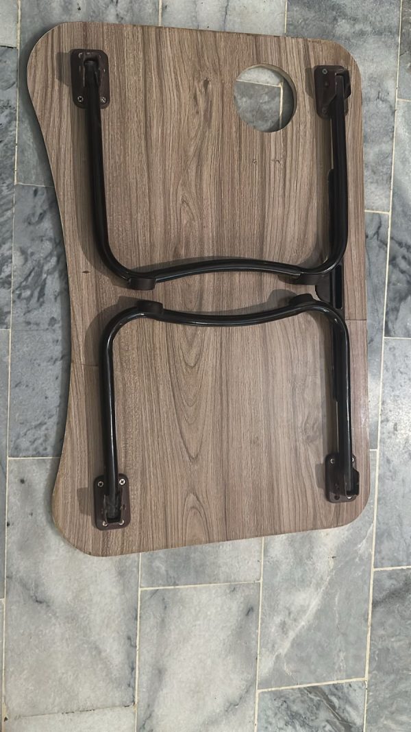 Wooden Laptop Table - Laptop Stand - Floor Table - Laptop table - Drawing Desk - Bed Tray Table Fold-able - Table Notebook Stand Reading Holder - Study Table - Portable Desk - Random Color - Image 2