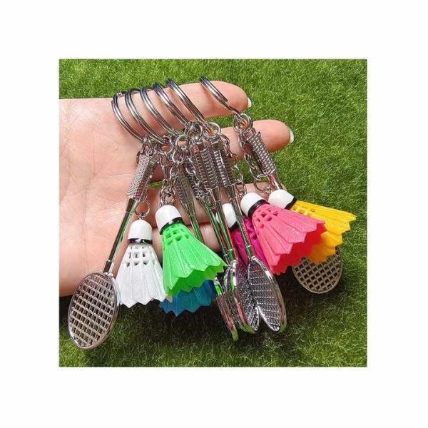 01 PCs Metal Badminton Racket & Ball Keychain – Stylish Keyring Gift for Girls’ Bags & Boys | Random Color Key-Chain - Image 10