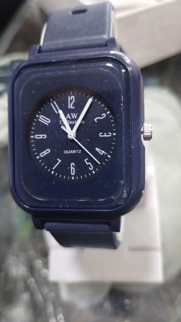 Silky Soft Strap Silicon Watch in Aesthetic Colors / Square Case Round Dial Watch Without Box (Random Color) - Image 11