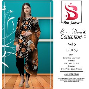 ✨ BINSAEED❤️  Bana Dora 3piece Unstitched Suit SUMMAER LAWN COLLECTION