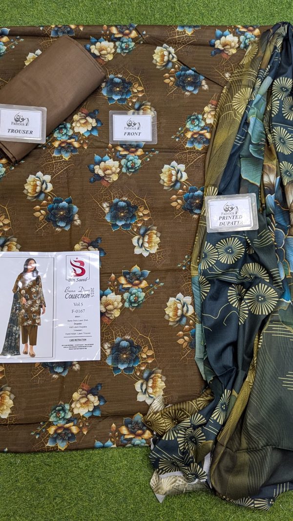 ✨ BINSAEED❤️  Bana Dora 3piece Unstitched Suit SUMMAER LAWN COLLECTION - Image 2