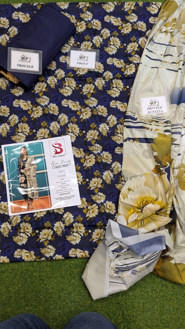 ✨ BINSAEED❤️  Bana Dora 3piece Unstitched Suit SUMMAER LAWN COLLECTION - Image 2