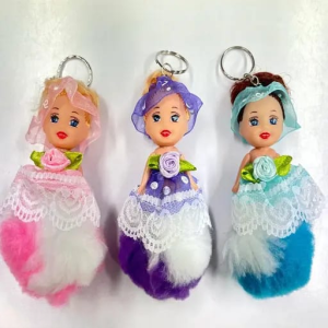 1Pcs Beautiful  Baby Doll Keychain/Keyring for Girls & Womr Bike, Car, Bag & Handbag Accessories  (Random coloen, fors)