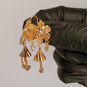 Luxurious gold plated earring set for girls and women - gold plated earrings - specially for daily routine use - without box
