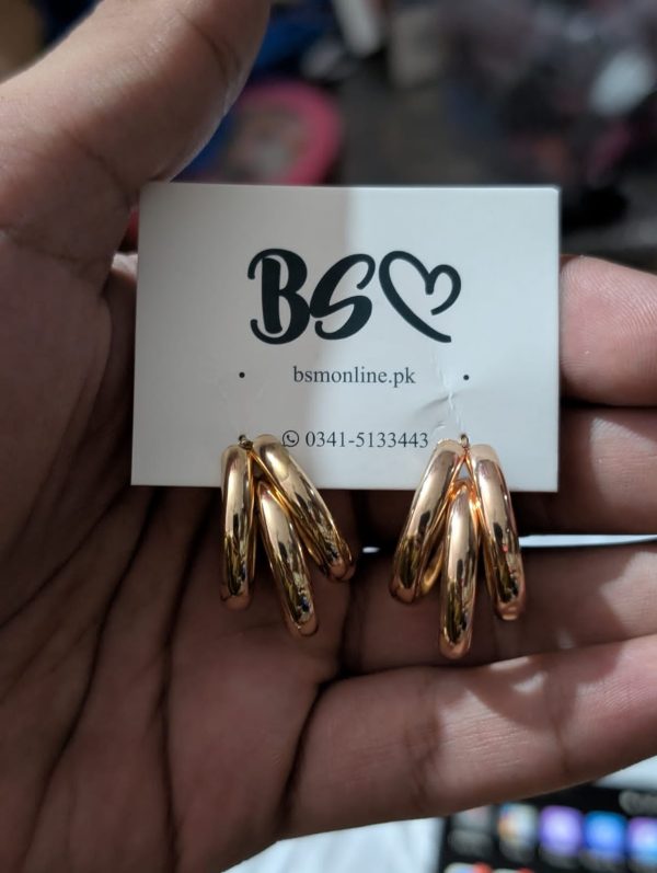 Punk Oval Hoop Earrings Metallic Geometric Ear Buckle Minimalist Style U-shaped Daily Life Earring Accessories For Women Round Piercing Jewelry Gift - Image 2