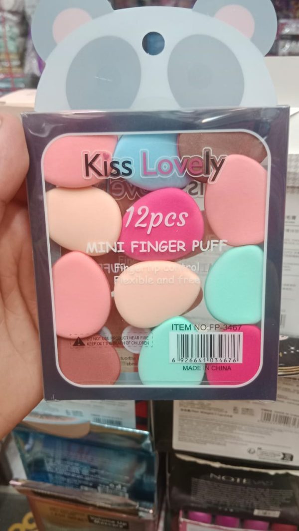 12pcs Mini Finger Powder Puff Set Air Cushion Sponge Concealer Foundation Makeup - Image 3