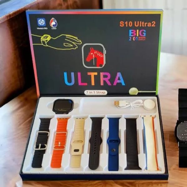 S10 Ultra 2 Smart Watch for Kids & Adults | 7 Stylish Straps | Titanium Body | Magnetic Charger | Water Resistant - Image 5
