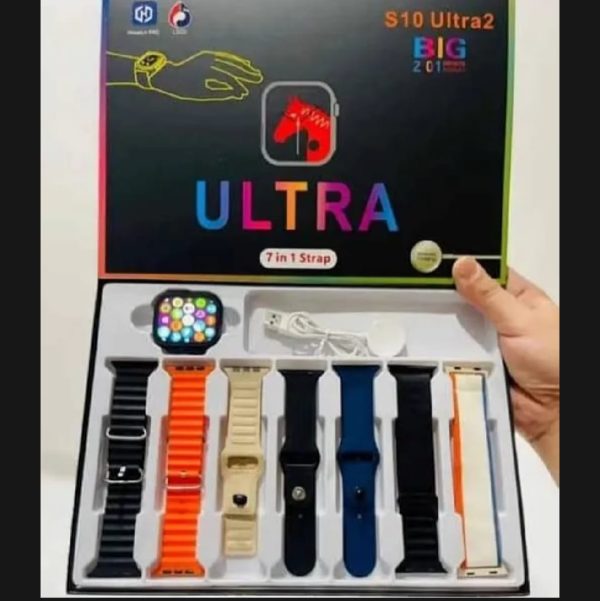 S10 Ultra 2 Smart Watch for Kids & Adults | 7 Stylish Straps | Titanium Body | Magnetic Charger | Water Resistant - Image 4