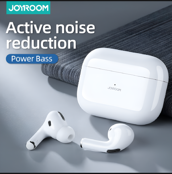JOYROOM Pro 2 Airpods – Wireless Bluetooth Earbuds with ANC, Premium Sound, Silicone Case – Pro 2 Earbuds for iOS & Android