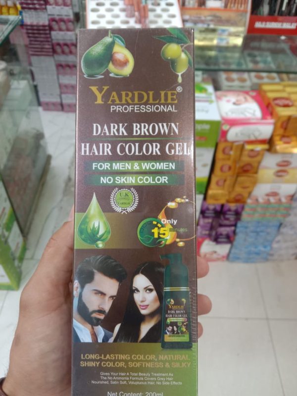 Yardlie Dark Brown Hair Colour Gel 200ml - Image 4