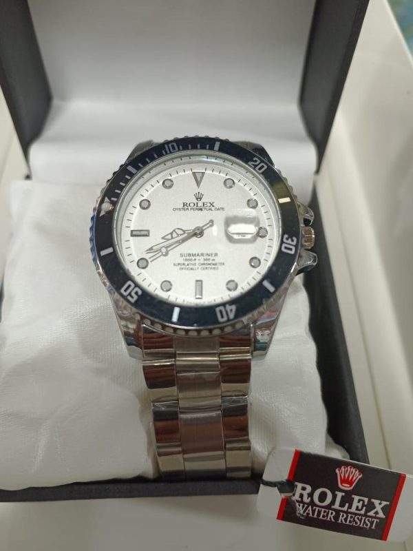 Rolex Men's Formal Quartz Wrist Watch with Stainless Steel Strap ( With Random Box ) - Image 4