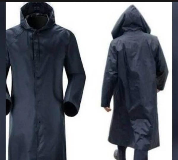 Premium Waterproof Long Raincoat with Adjustable Hood – Unisex Outdoor Protection (Random Color) - Image 2