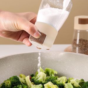 Measurable Control Spice Bottle –Spice Jar with Press Control Cap | Kitchen Sealed Quantitative Spice Dispenser | Spice jar (Random Color)
